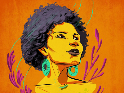 Lura cabo verde illustration lura music portrait portrait illustration