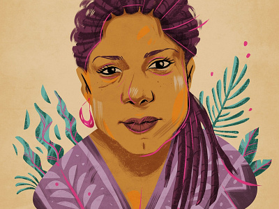 Nancy Vieira cabo verde illustration portrait portrait illustration