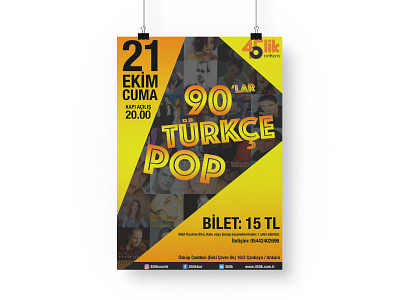 45lik Ankara - 90'lar Türkçe Pop Poster 45lik 90lar ankara design pop poster türkçe