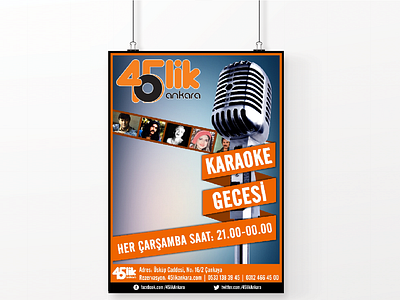 45lik Ankara Karaoke Night Poster