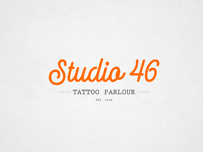 Studio 46 tattoo parlour logo logo logodesign logotype orange studio tattoo design tattoo studio tattoos