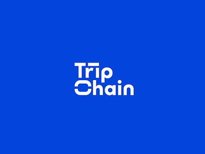 Tripchain | Logo animation 2d 2d animation animation blue branding chain design flat flat design icon illustration lettering logo logo 2d minimal simple trip typography vector white