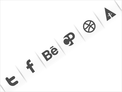 Online Presence behance creative panes dribbble facebook forrst social icons twitter