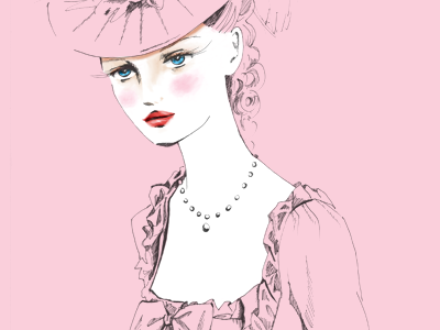 Marie Antoinette digital painting fashion illustration illustration ink marie antoinette pilot pen