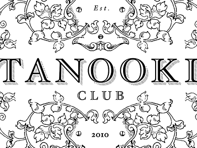 Tanooki Club Logo - detail branding etching identity logo typography