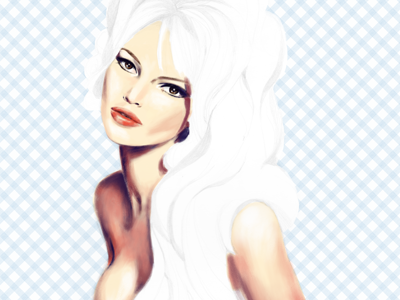 BB Fleshed Out 60s brigitte bardot digital painting portrait process retro