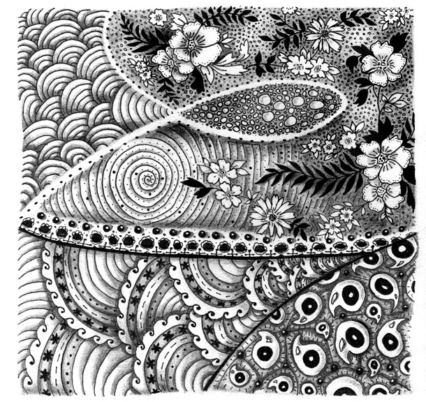 1st Zentangle - Detail by Melissa Brunet on Dribbble