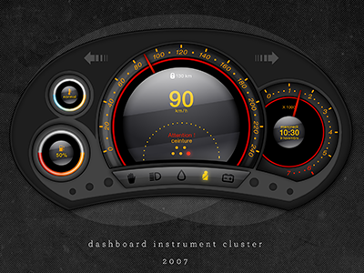 Dash 2007 cluster dashboard instrument
