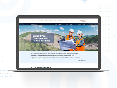 Amman Mineral homepage design landing page uidesign uxui