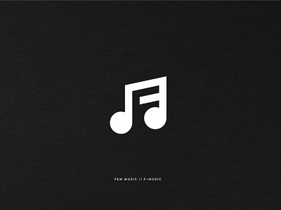 F MUSIC LOGO branding design flat icon logo minimal newyork symbol typography ui ux