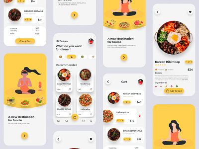 Food Delivery App Design Concept app design delivery app food app foodie ios minimal mobile mobile app product design trend ui ui design ux