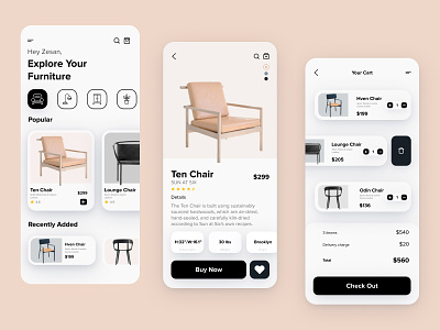 Furniture Mobile App UX-UI Design