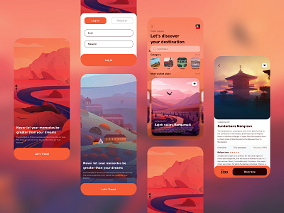 Travel UI exploration - Mobile App 2 app app design app ui application design ios mobile mobile app mobile ui tourist travel travel app turism ux