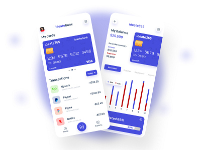 Fintech Mobile App - online banking bank bank app banking banking app finance finance app financial app fintech fintech app mobile app mobile app design mobile ui uiux
