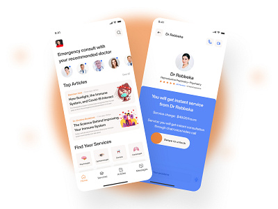 medical Mobile App - online consult clinic doctor health hospital interaction design ios medical medical app medicine mobile app mobile design mobile ui