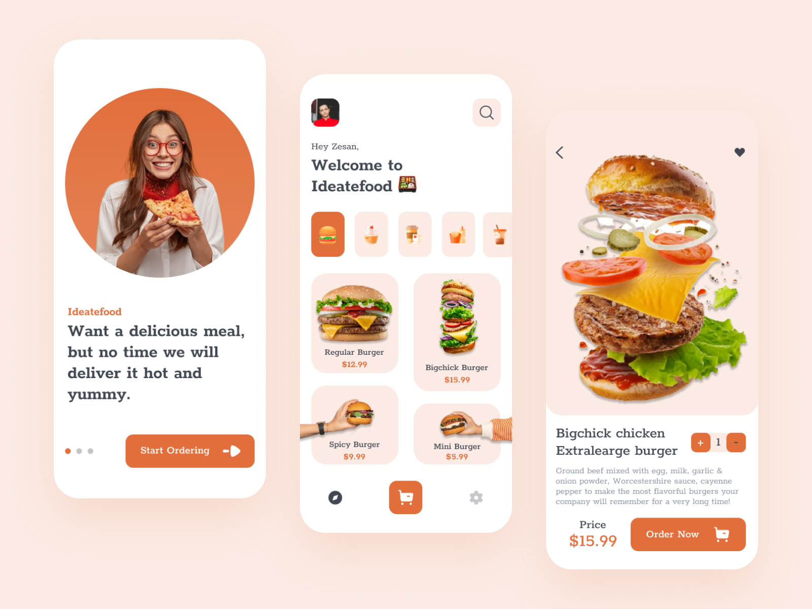 Food Delivery App by Zesan h. on Dribbble