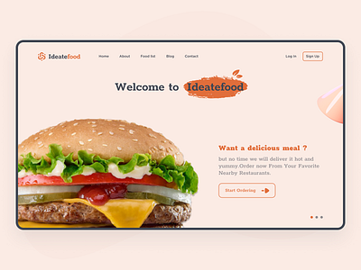 Food Landing Page - UX UI Design