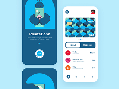 Finance mobile app animation app app design bank bank app clean design finance fintech interaction design ios mobile app mobile ui ui ux