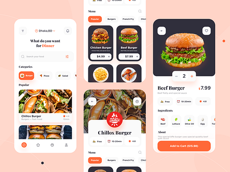 Food Delivery App 🧀 by Zesan h. on Dribbble