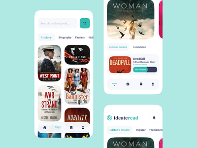 Book Store App book mobile app reader store ui ux