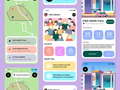 Covid19 App Design app app design apps corona corona virus covid 19 covid19 doctor medic medical medicare pandemic ui ux