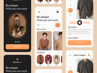 E-commerce Mobile App Design app app design ecomerce ecommerce app fashion fashion app ideate shop shop ui shopping ui ux zesan