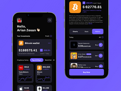 Cryptocurrency App Design