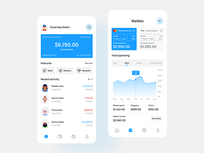 finance mobile interface