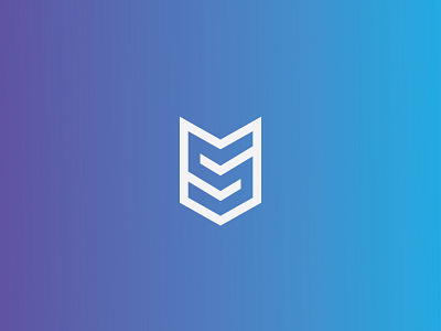 SM Symbol app logo branding flat gradient icon logo minimal newyork symbol