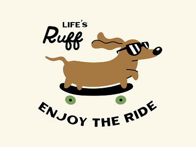Enjoy the Ride brand dog illustration shirt