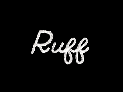 Ruff Logo Embroidery embroidery logo ruff shirt