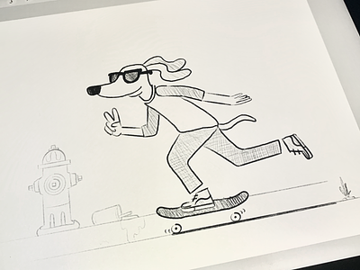 More dogs on skateboards... dog illustration procreate ruff skateboarding