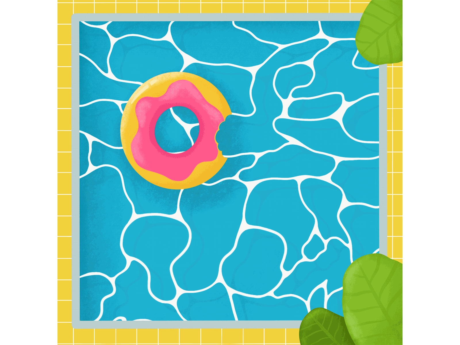 Swimming pool, an illustrated GIF
