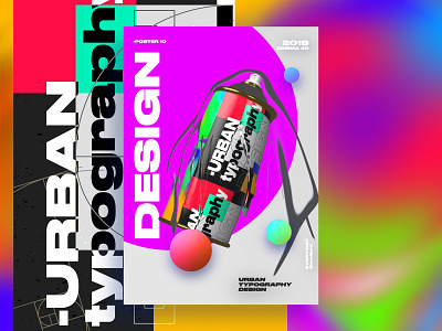 Urban typography Design Poster 3d 61dayposter ae aftereffects c4d challenge colorful design everyday gradient graphic design holography poster poster10 redshift typography uidesign urban