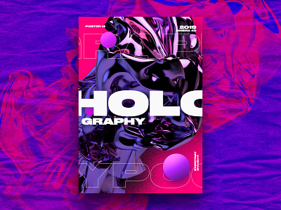 Holography abstract Poster
