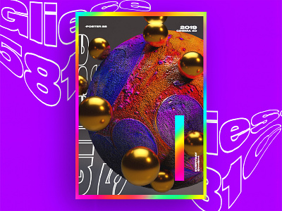 Gliese 581c lost planet Poster 3d 61dayposter abstract aftereffects app branding c4d challenge colorful design everyday gradient graphic design holography illustration nice poster typography ui vector