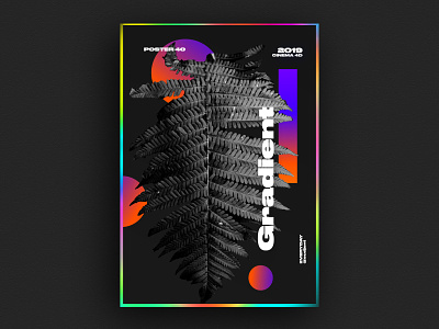 Fern gradient Poster 61dayposter abstract aftereffects app black branding challenge colorful design everyday fern gradient graphic design holography nice poster typeface typography ui web