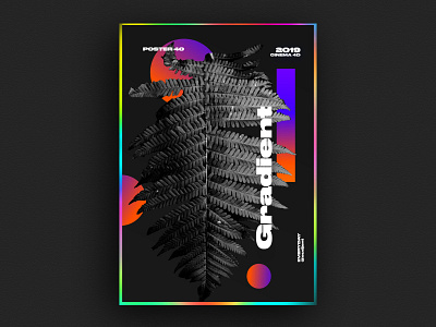 Fern gradient Poster