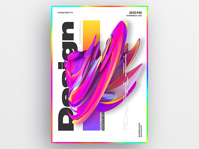 Noise Abstract Design Poster 3d branding c4d challenge design everyday gradient graphic design poster typography