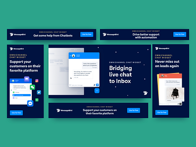 Omnichannel Chat Widget Ads by Chiara Verdoliva for MessageBird on Dribbble