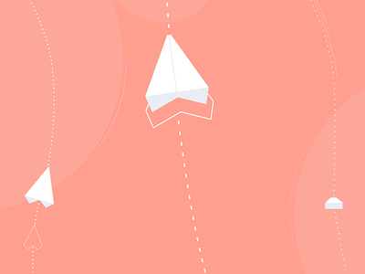 New user onboarding matters blog branding data design flat geometric illustration messagebird paperplane pink post
