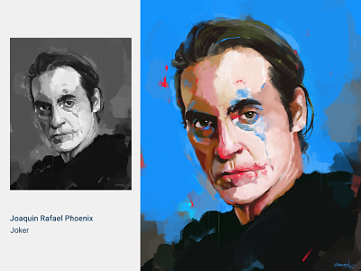 Joaquin Phoenix adobe art design digitalart digitalpaiting illustration photoshop portrait portraitpainting wacom