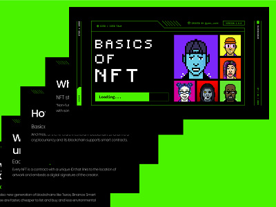 NFT slides design graphics design illustration nft ui uiux ux web web design