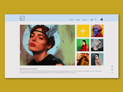 Concept web page layout-Gallery upload
