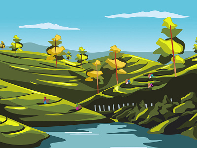 Illustration adobe art design illustration illustrator landscape vector