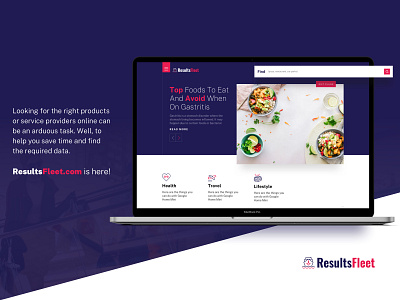 ResultsFleet - UI blog design design flat logo minimal ui uidesign vector web website