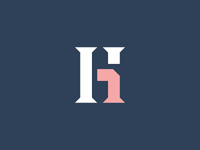 HR concept branding design identity letter logo mark