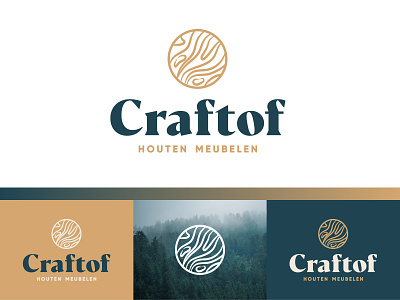 Craftof branding craft craft wood craftwork design furniture maker identity illustration logo mark symbol vector wood wood pattern woodworking