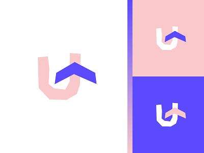 Up arrowup branding design identity logo mark papercutstyle symbol u up