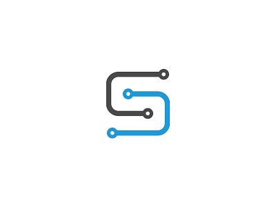 S hardware letter logo s tech technology